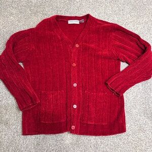 Carolyn Taylor Vibrant Red Knit Sweater - final sale